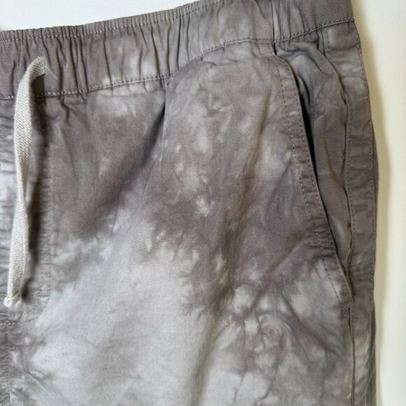 Katin Mens Tie Dye Elastic Waist Shorts Medium Gray Cotton Blend Casual Surf - Picture 3 of 12